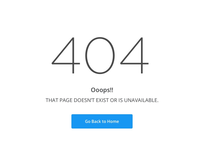 简单404页面设计模板插图