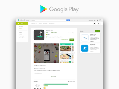 谷歌Play上的Android应用预览设计模板