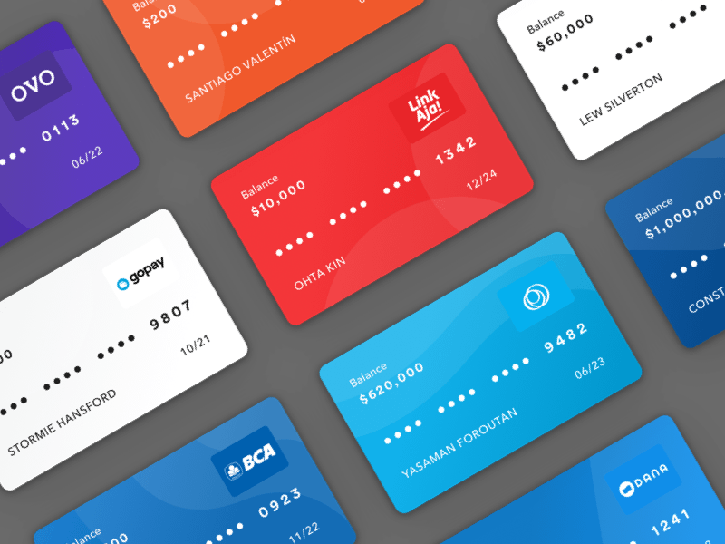 信用卡概念设计模板插图