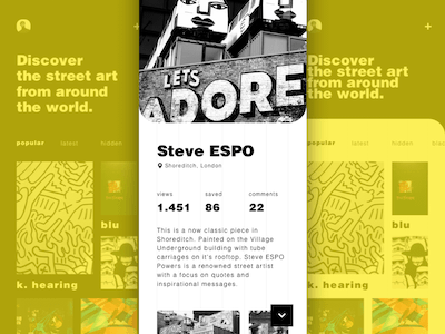 探索街头艺术App应用程序模板