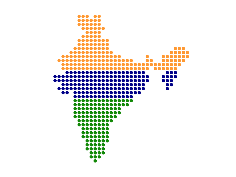 印度虚线地图插图