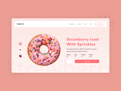 甜甜圈网站着陆页设计模板