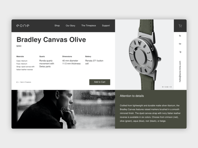 盲人手表网站概念设计插图