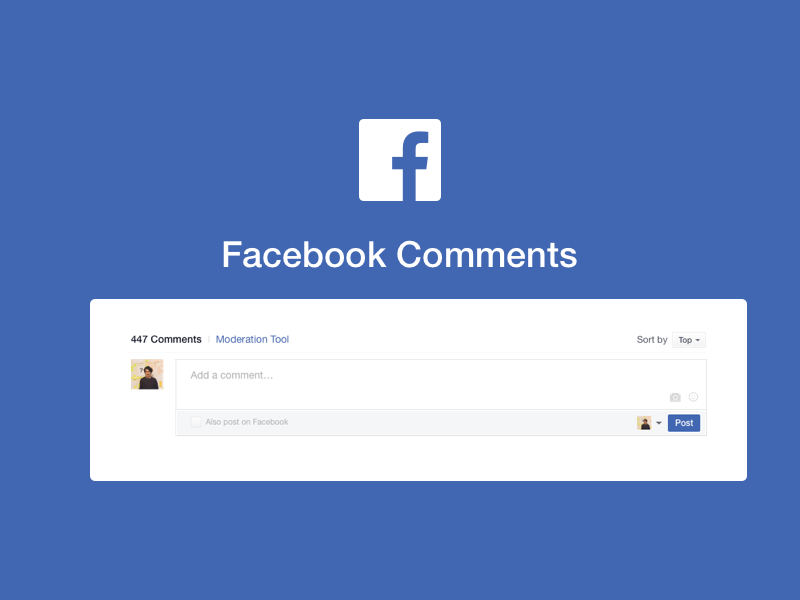 Facebook评论页面UI设计模板插图