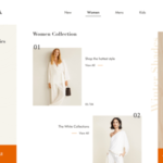 时尚电子商务网站着陆页概念模板