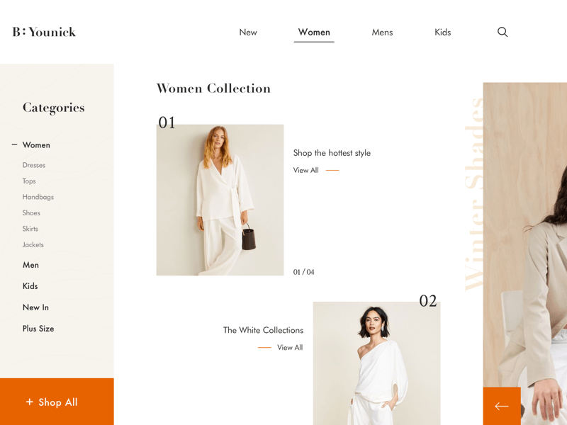时尚电子商务网站着陆页概念模板插图