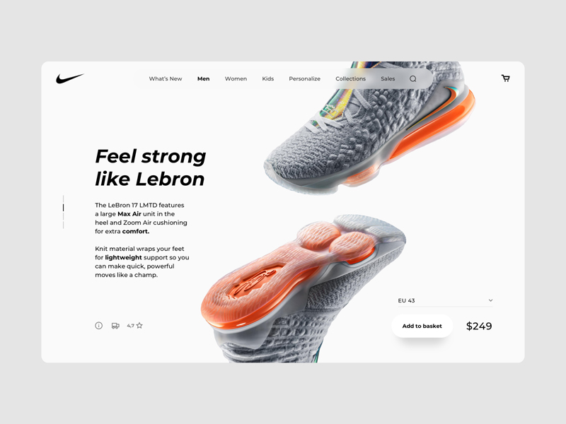 运动鞋商店产品页面设计模板插图