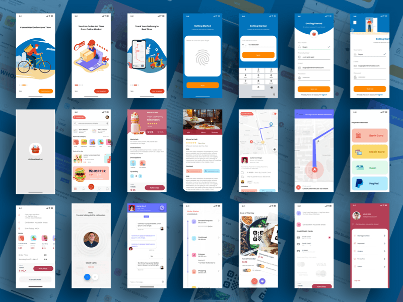 商店/市场App用户界面设计套件插图