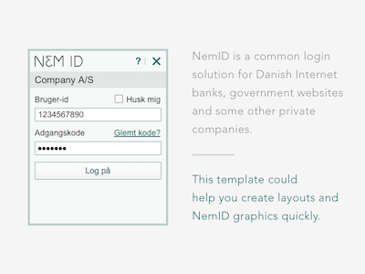 NemID用户登录页面设计模板