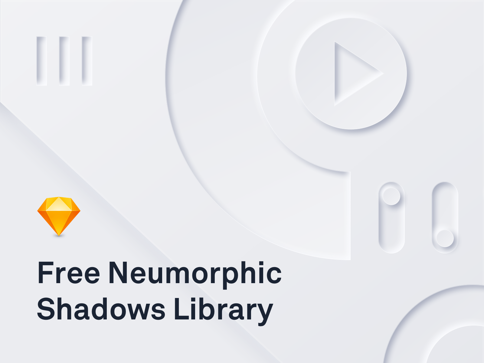 具有8个阴影的Neumorphic拟物化风格UI库插图