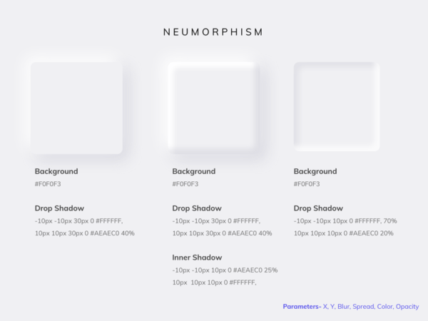 Neumorphism新拟物风格设计示例