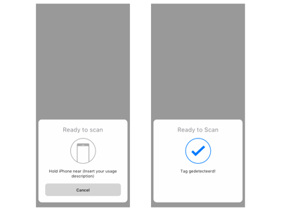 NFC标签iOS动作面板适配页面设计模板