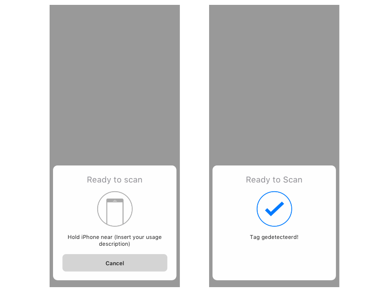 NFC标签iOS动作面板适配页面设计模板插图