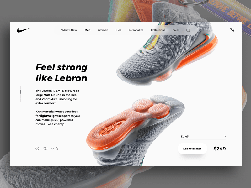 运动鞋品牌网站着陆页模板插图