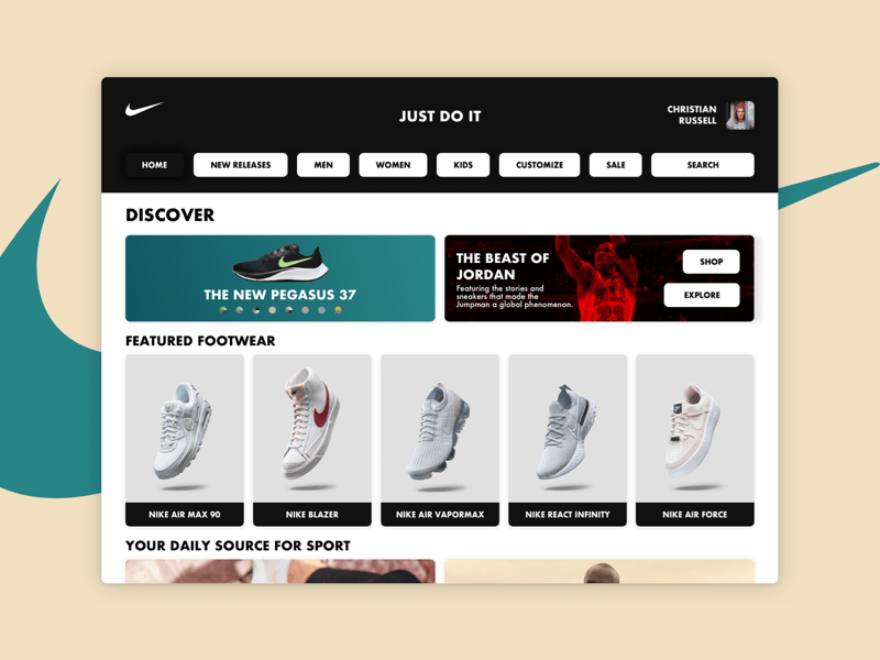 鞋业公司网站概念模板插图