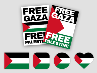 巴勒斯坦国旗和海报设计模板