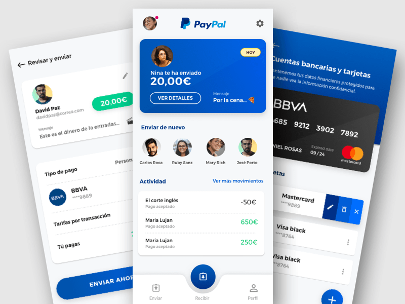 贝宝PayPal支付应用程序概念设计插图