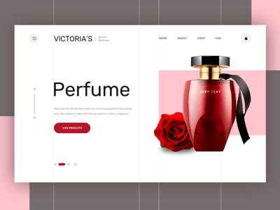 香水化妆品网站着陆页设计模板
