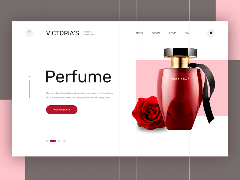 香水化妆品网站着陆页设计模板插图
