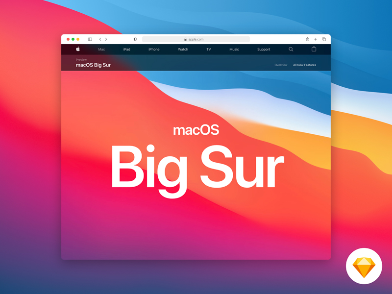 macOS Big Sur系统Safari 14浏览器样机插图