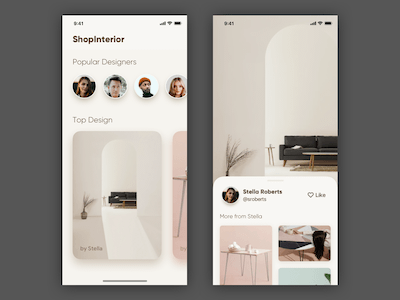 室内设计家具电商App概念设计UI套件