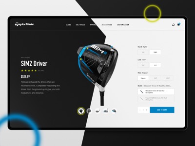 高尔夫公司网页概念设计模板