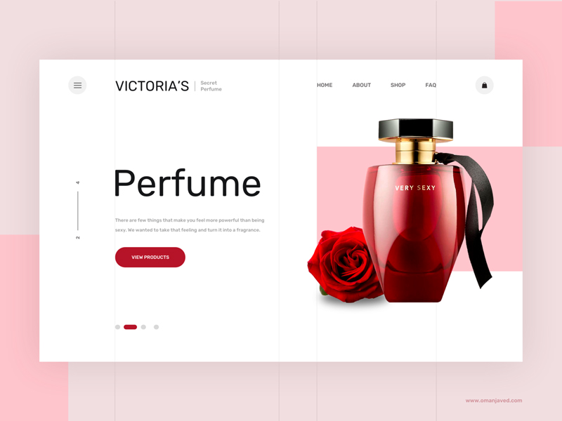 化妆品网站香水产品页面模板插图
