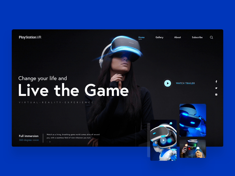 VR虚拟现实演示网站着陆页模板插图